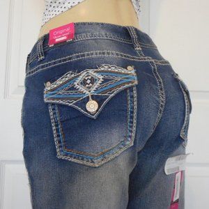 New Rock & Roll Cowgirl Jeans Size 34x34 Low Rise Boot Cut Denim